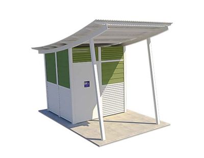 Capricorn 1 Standard Toilet Building with Pale Eucalypt and Surfmist colour scheme
